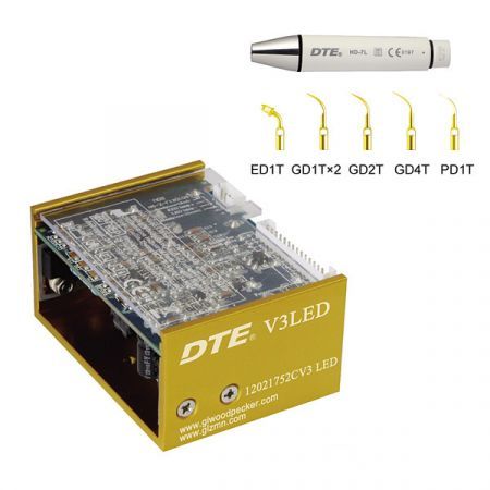Woodpecker DTE-V3 LED - Cкалер ультразвуковой встраиваемый с подсветкой